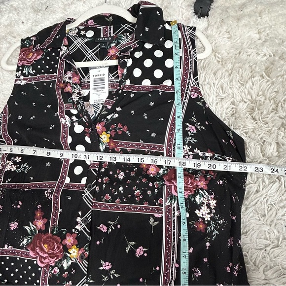 Torrid Patchwork Floral Challis Maxi Shirt Dress NWT - Picture 14 of 16